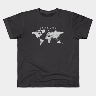 Explore World Map Kids T-Shirt